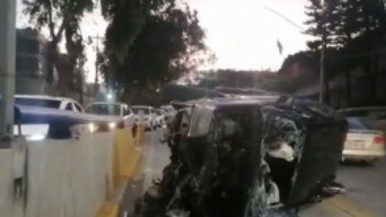 Tres personas heridas deja accidente de tránsito frente a la Embajada de EE. UU. en Tegucigalpa
