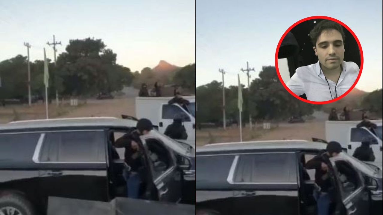 ¡Impactantes vídeos! Narcos afines a hijo del Chapo con armas de guerra salieron a impedir su traslado