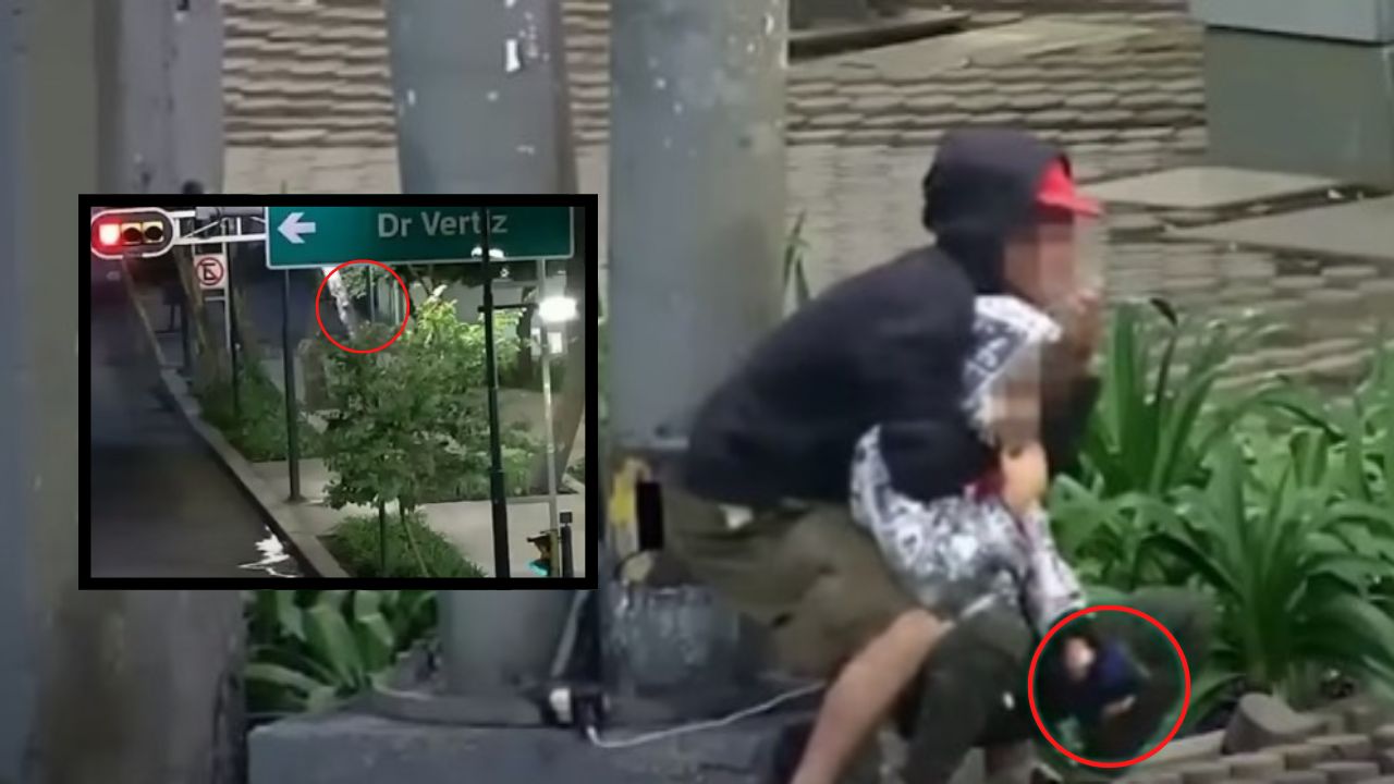 Video: Hombre casi muere ahorcado por ladrón que intentó robarle su celular en México