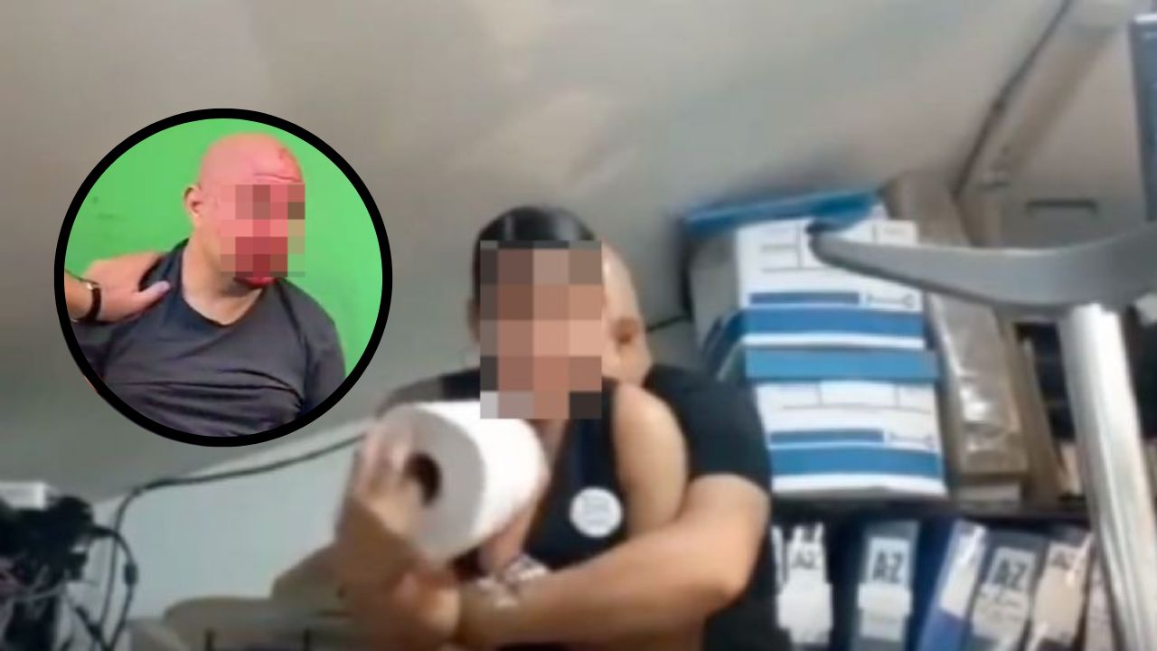 Empleada graba en vídeo a su jefe acosándola, vecinos le propinan golpiza (vídeos)