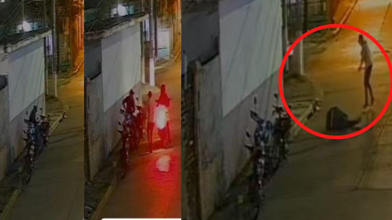 Vídeo capta cómo guardia de seguridad es asaltado y tiroteado en restaurante en Honduras