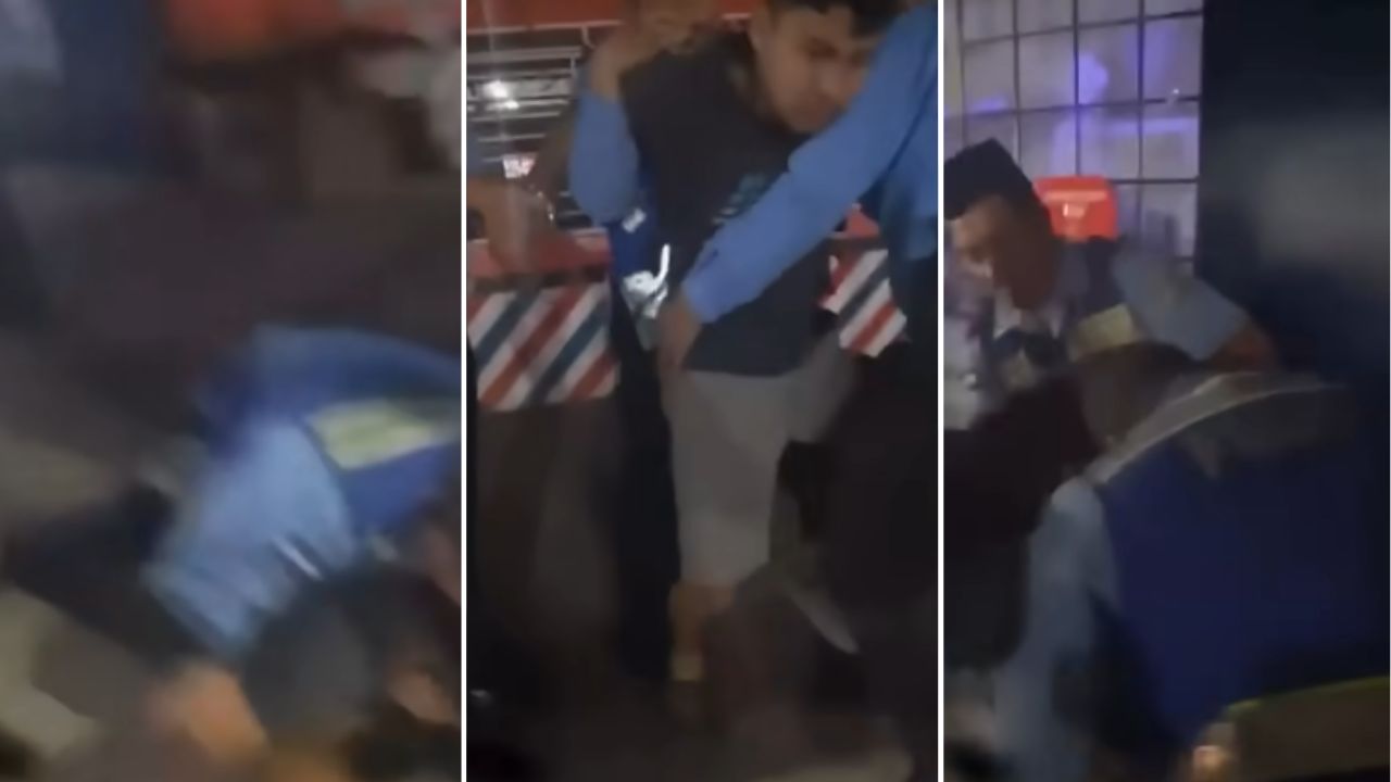 ¡Impactante vídeo! Agentes policiales golpean a ciudadano por decomisarle motocicleta