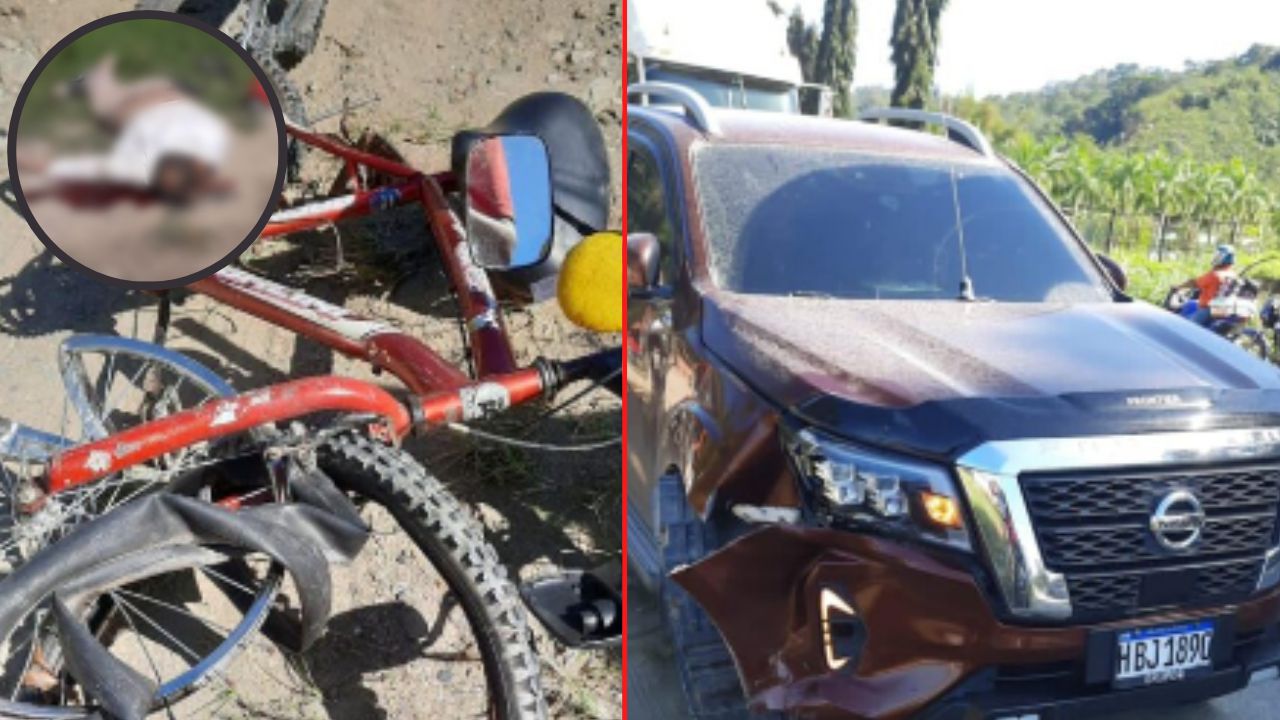 ¡Tragedia! Albañil abordo de una bicicleta muere embestido por un vehículo en Tela
