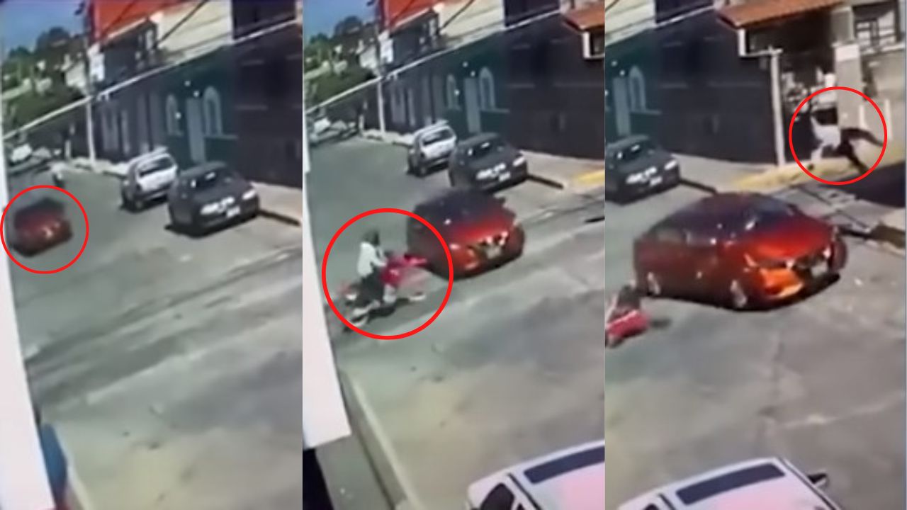 ¡Sobrevive de milagro! Motociclista 'sale volando' al ser atropellado en México