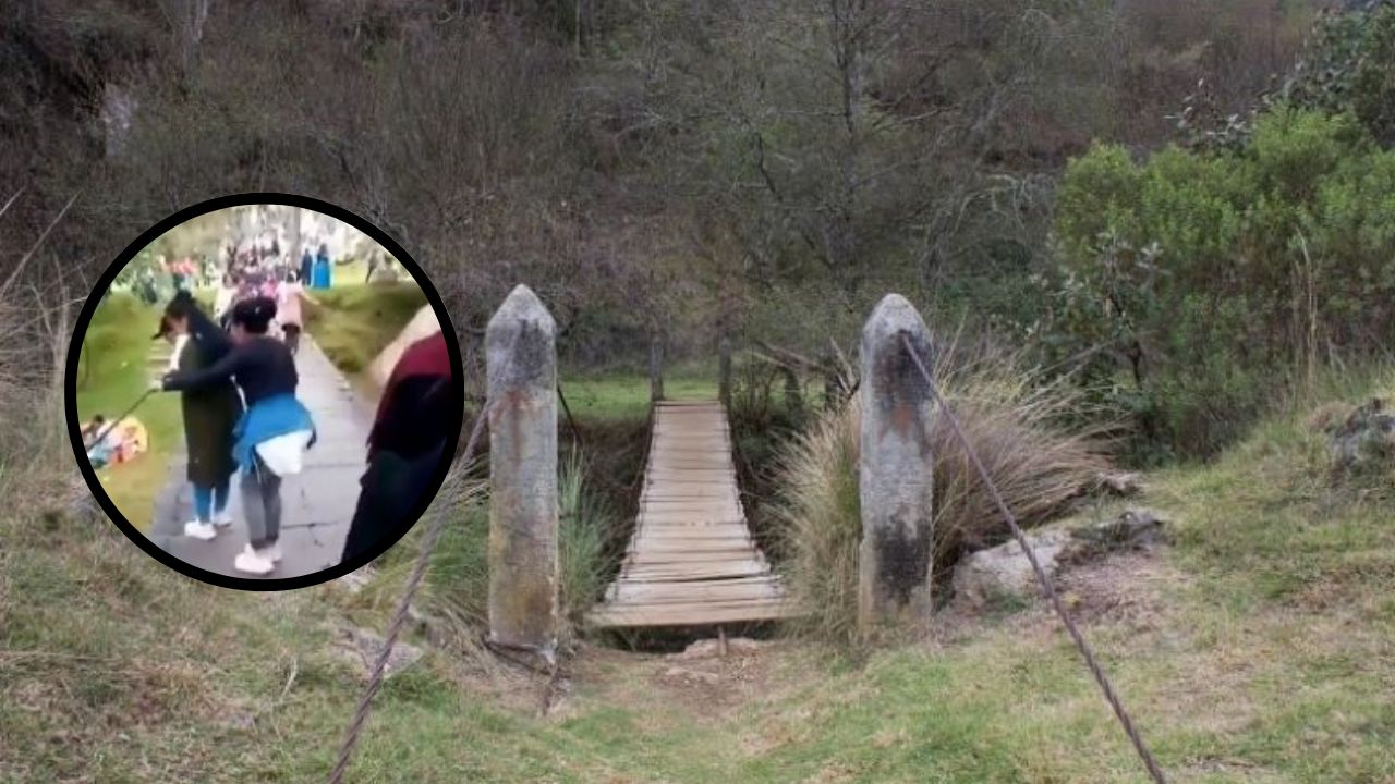 Cae puente colgante mientras turistas cruzaban, en México (vídeo)