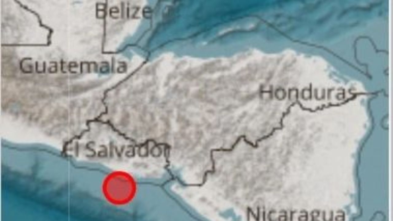 Temblor de 4.3 grados se registra entre El Salvador y Honduras