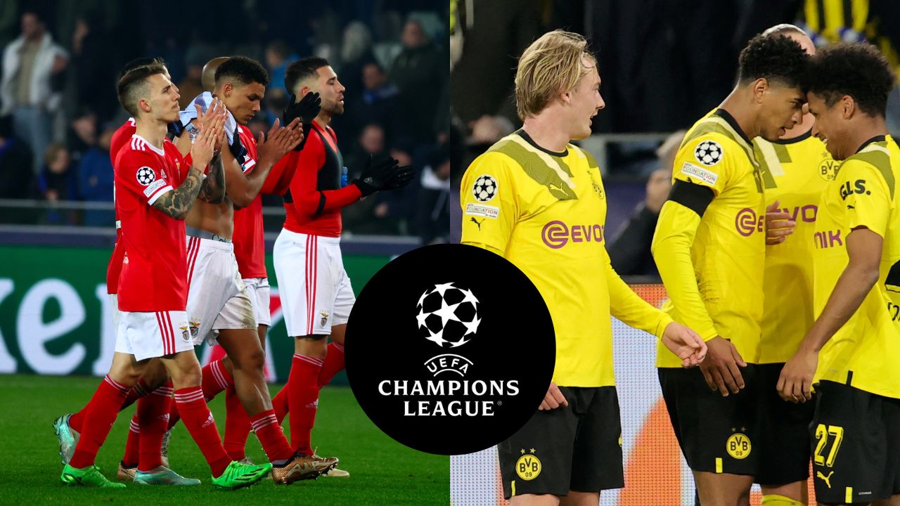 Benfica y Borussia Dortmund dan el primer paso en octavos de Champions League