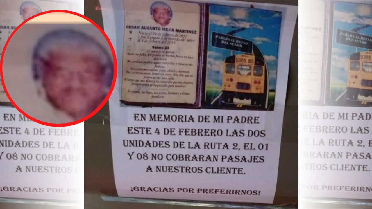 ¡Conmovedor! Conductor de bus anuncia que dará gratis el pasaje en Tela, en honor a la memoria de su papá muerto