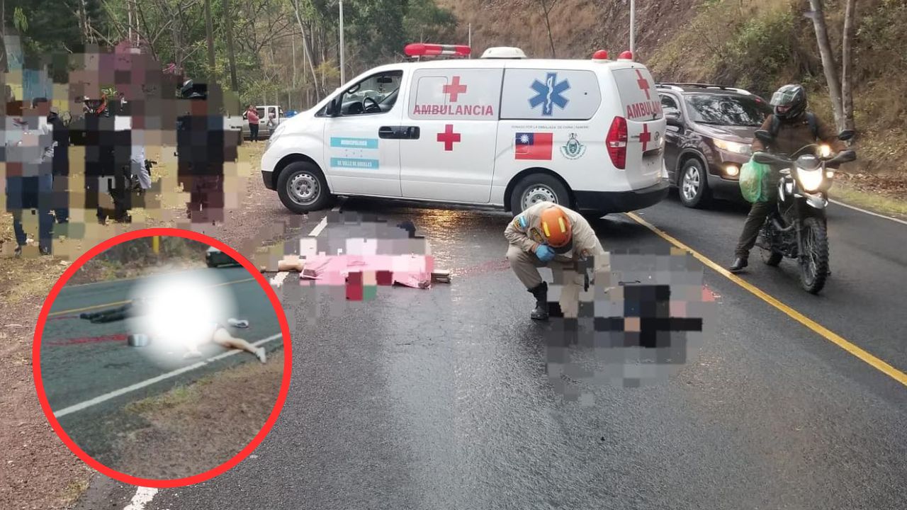 Camioneta embiste a motocicleta dejando dos muertos en la carretera a Valle de Ángeles