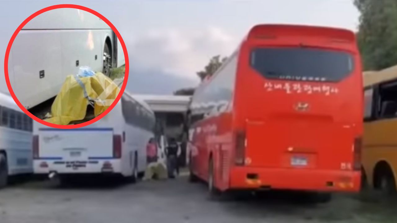 Fotos: Joven muere mientras cambiaba la llanta de un bus en La Ceiba