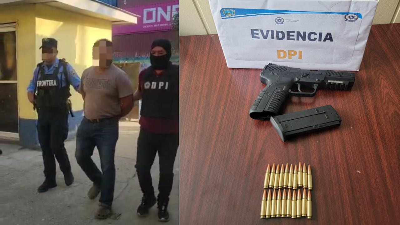 Capturan a guatemalteco en Cortés: portaba una de las armas más peligrosas del mundo