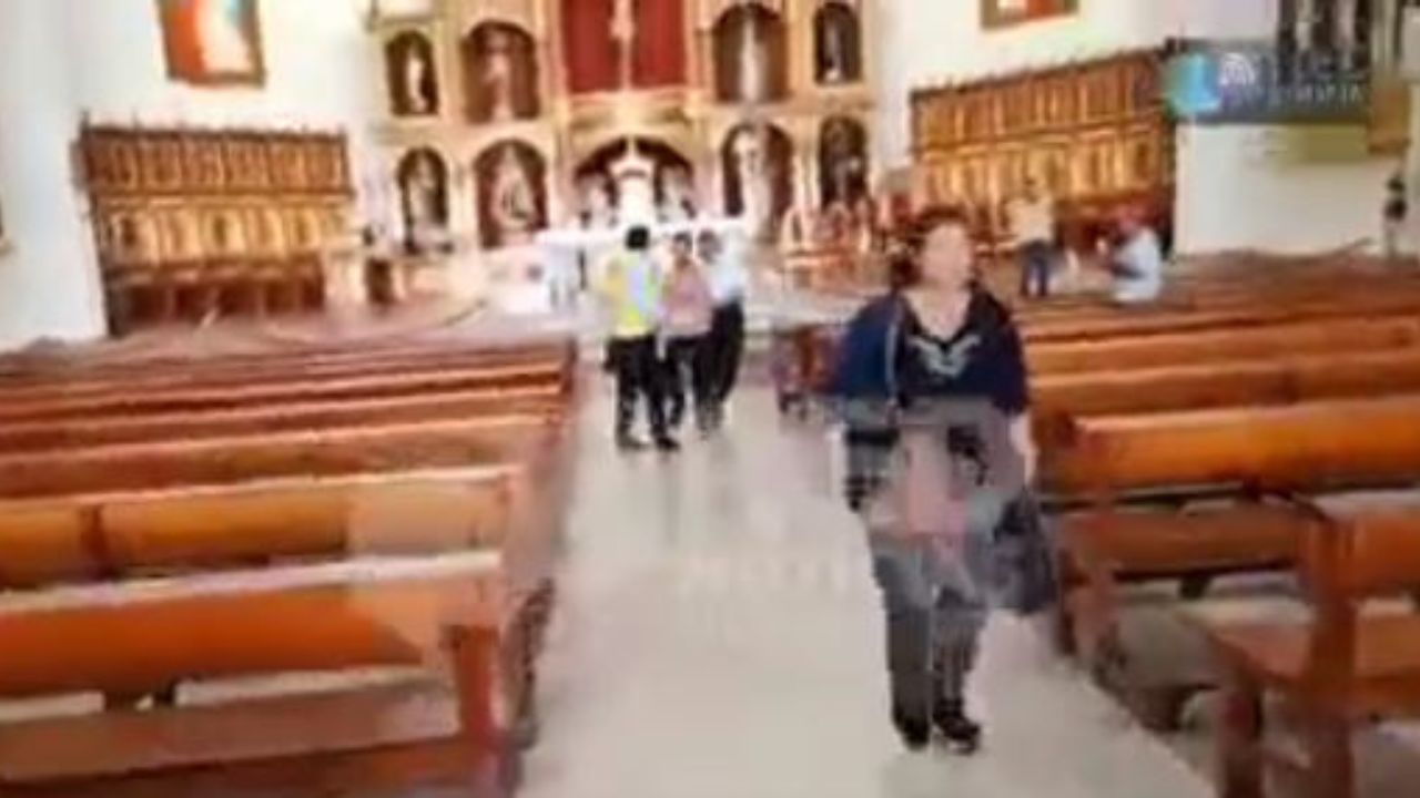 ¿El diablo ingresó a catedral y atacó a feligreses?, 'Es el demonio' se escucha en vídeo