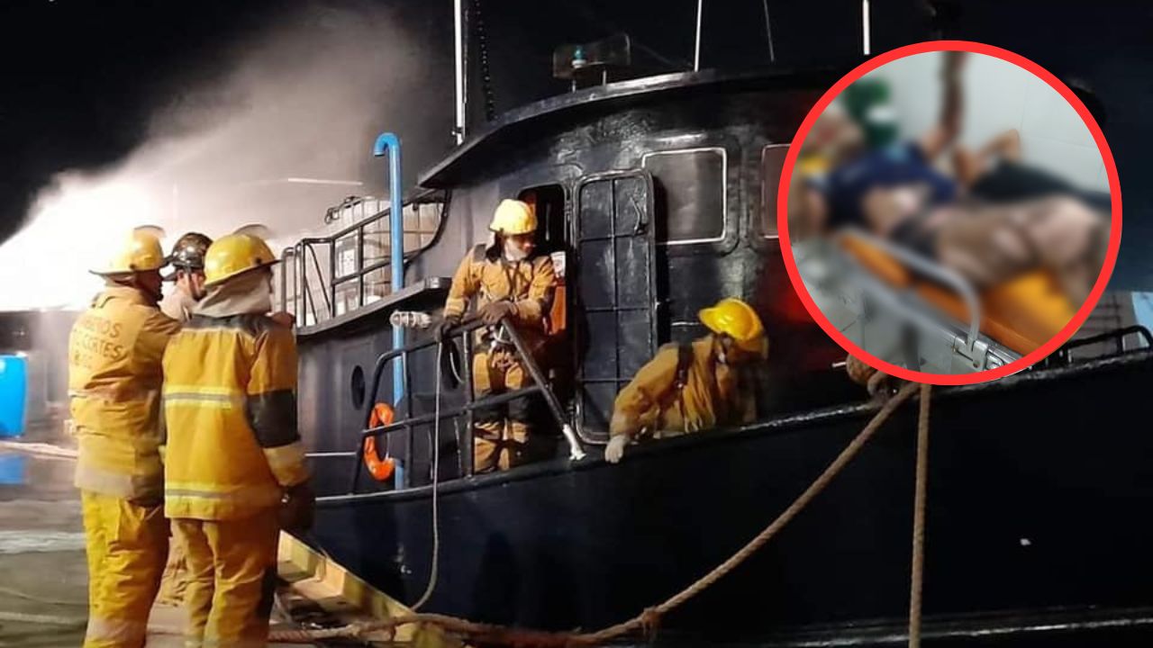 Dramáticas imágenes de navales hondureños con graves quemaduras tras explosión en embarcación