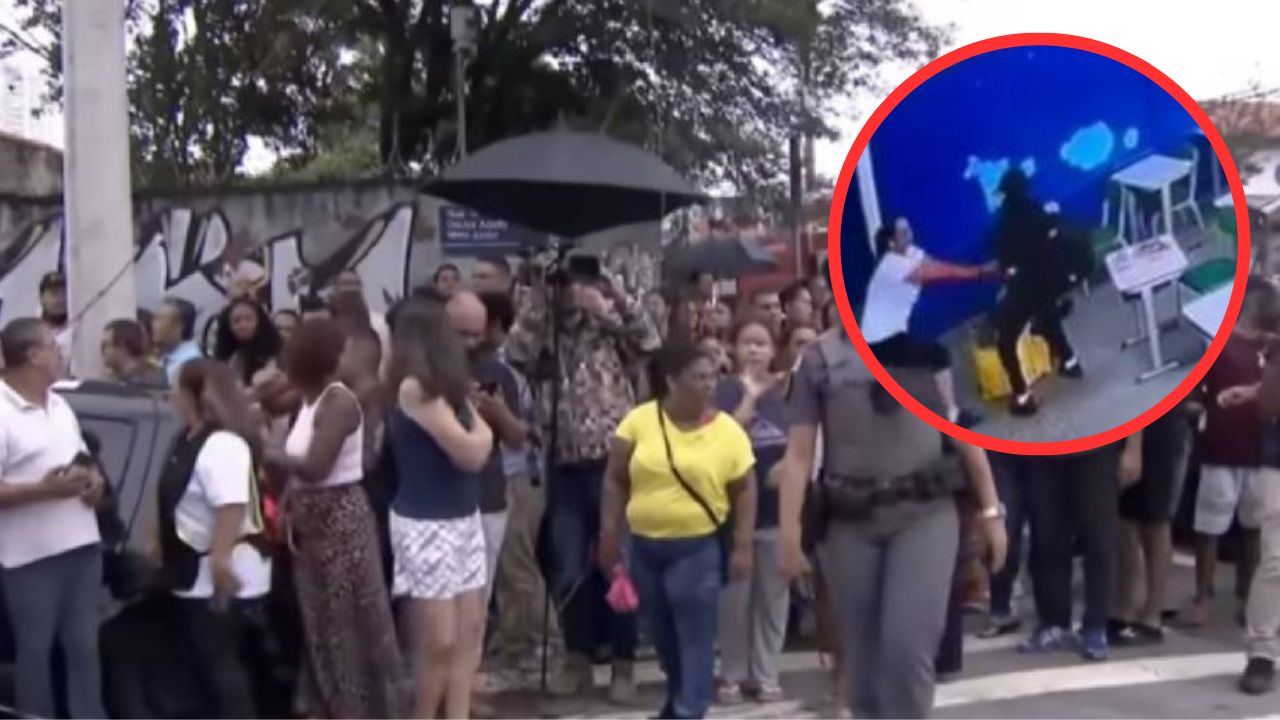 Impactante vídeo de niño atacando a puñaladas a su maestra en Brasil