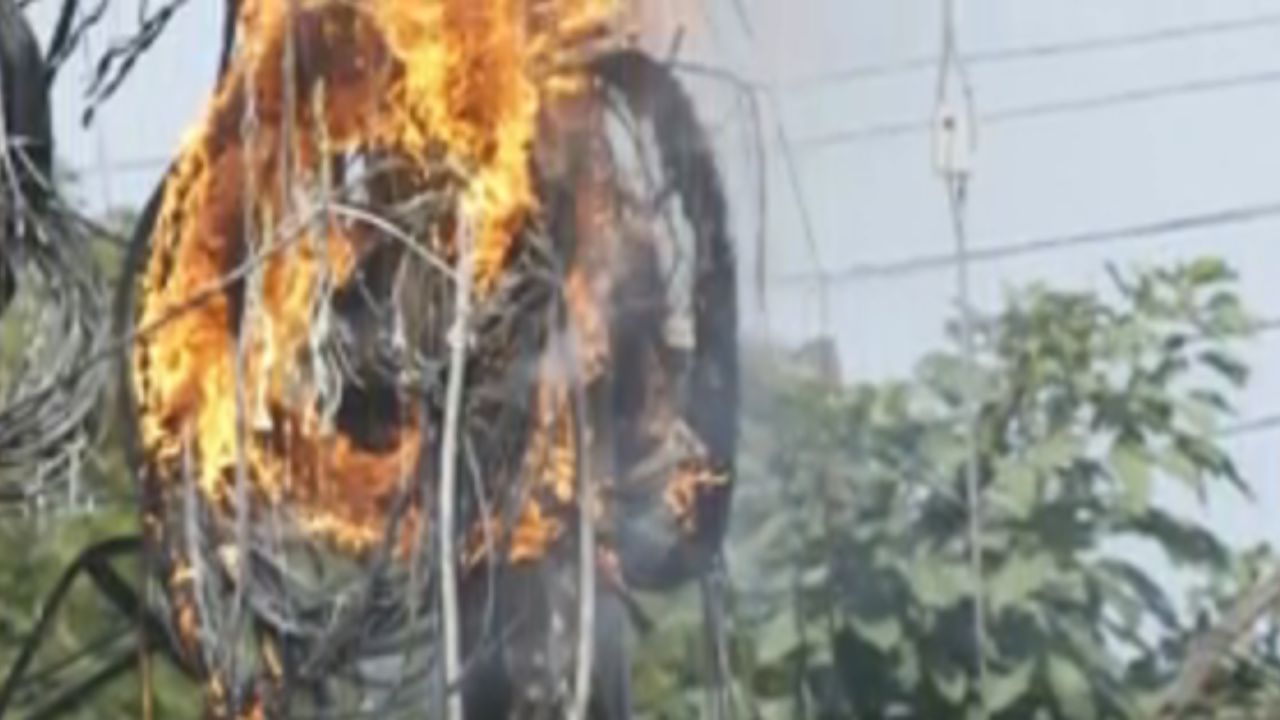Vídeo: cortocircuito en tendido eléctrico deja daños materiales en San Pedro Sula