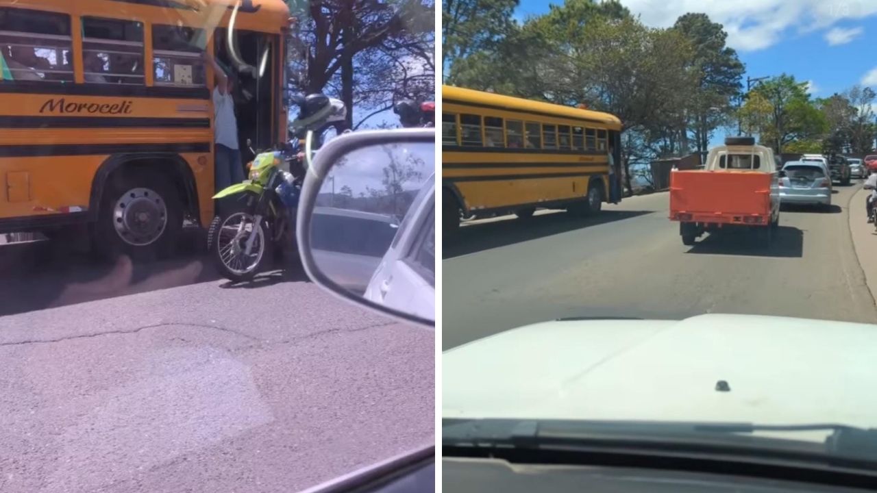 Vídeo: como si nada, busero rebasó en contravía frente a policías