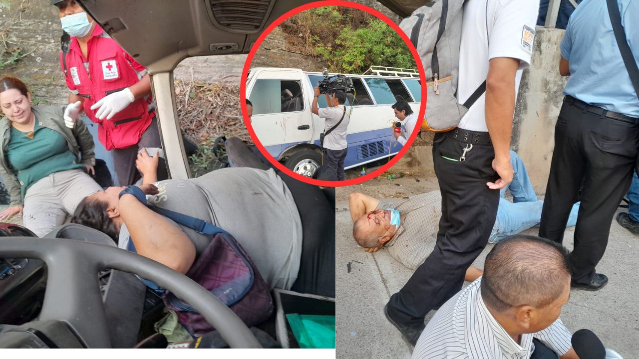 Conductor que 'peleaba línea' provocó accidente que dejó pasajeros heridos en Tegucigalpa