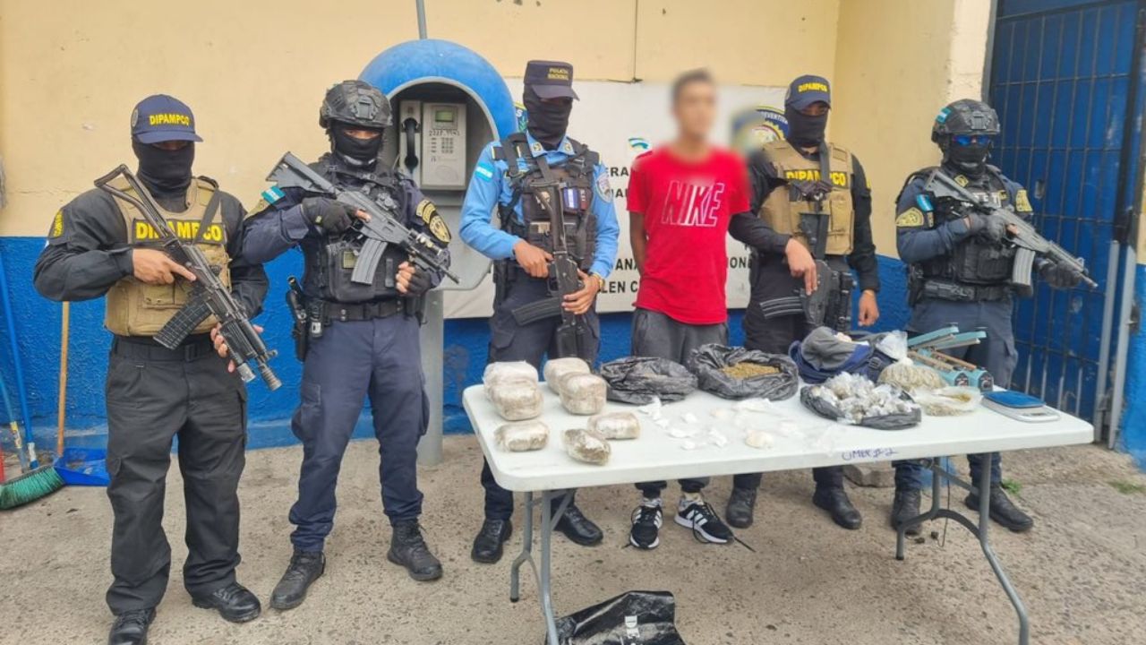 Desarticulan centro de almacenamiento y distribución de drogas supuestamente de la Pandilla 18 en Comayagüela