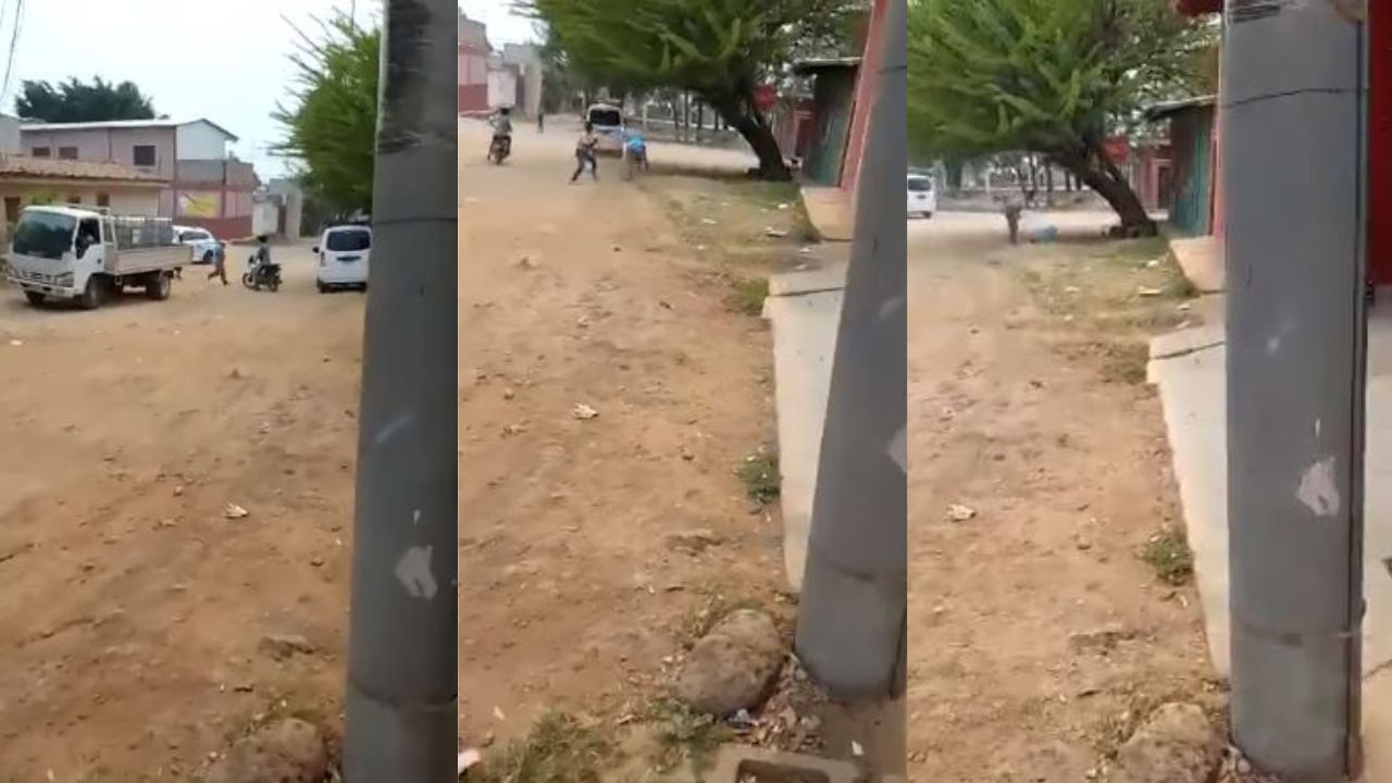 Impactante vídeo de dos hondureños peleándose a machetazos en Comayagua