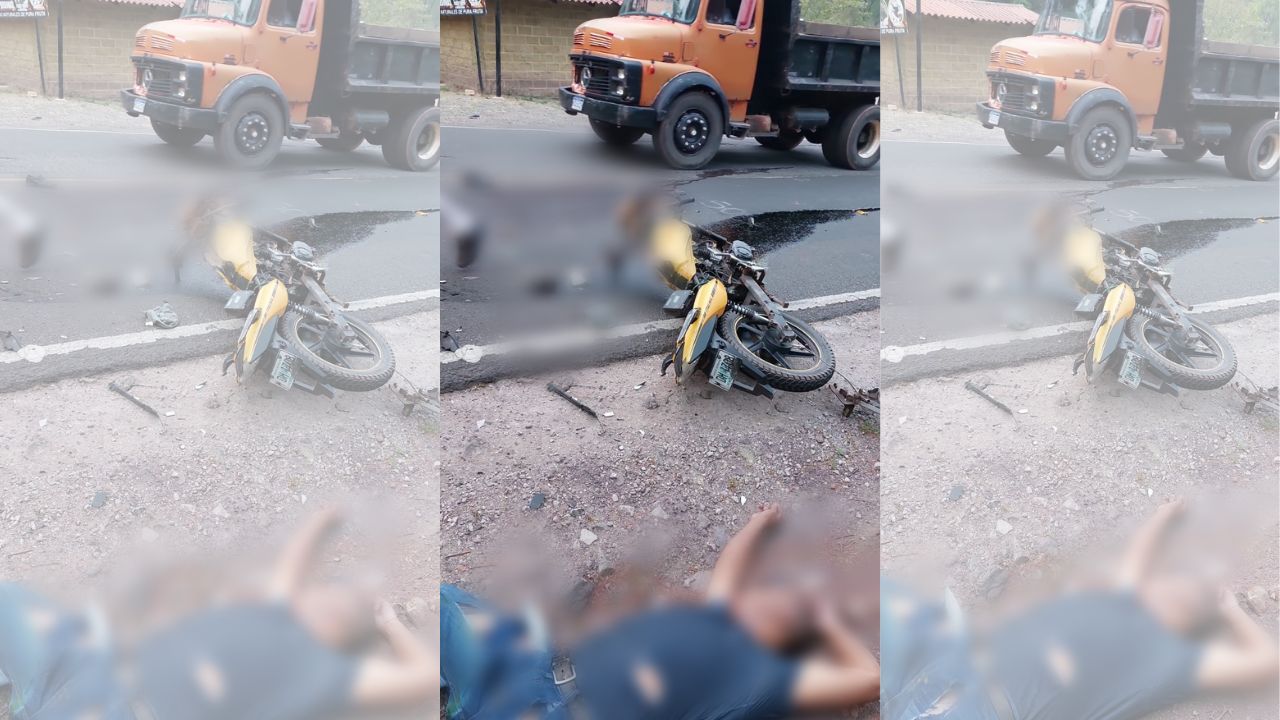 Motociclista hondureño muere en accidente vial; se dirigía a su jornada laboral en Tegucigalpa