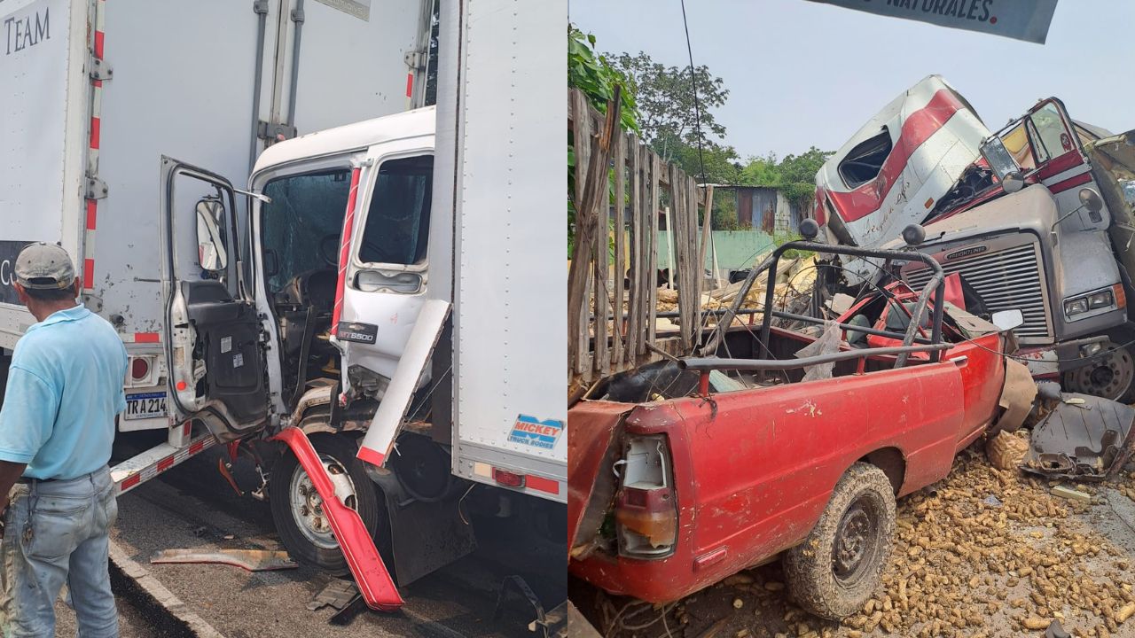 Cuatro vehículos provocan aparatoso accidente en Comayagua; solo hay heridos