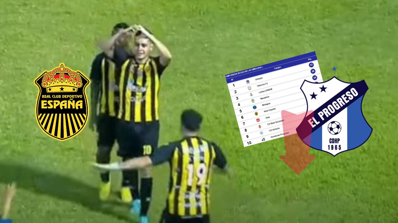 Real España derrota al Honduras de El Progreso; los yoreños se acercan al descenso