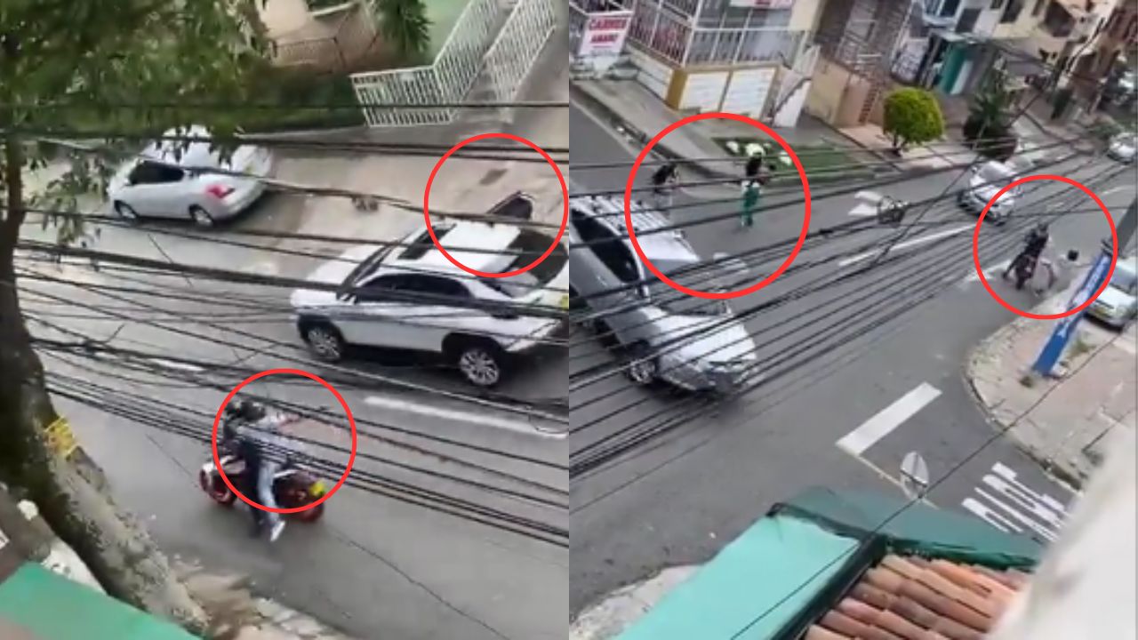 Vídeo: asaltantes en motocicleta amenazan de muerte a sus víctimas en plena luz del día