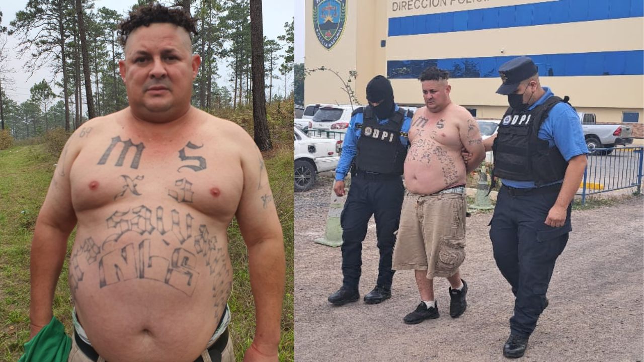 Cae supuesto cabecilla de la MS-13 en la capital hondureña; estos tatuajes lo delatan