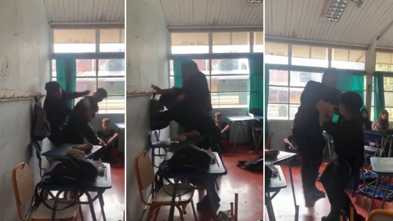 VIDEO: Alumno golpea brutalmente a profesor en pleno salón de clases