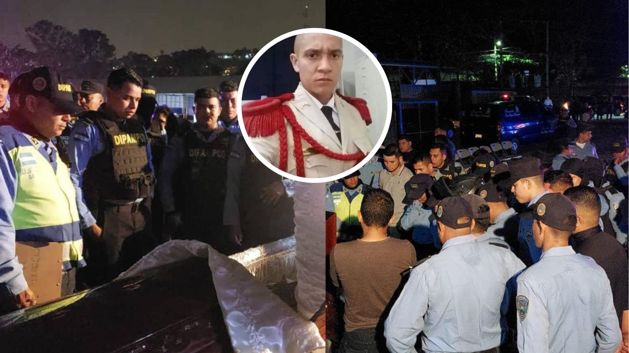 Entre lágrimas dan el último adiós a Julio Ernesto Cáceres, el subinspector asesinado en Comayagüela