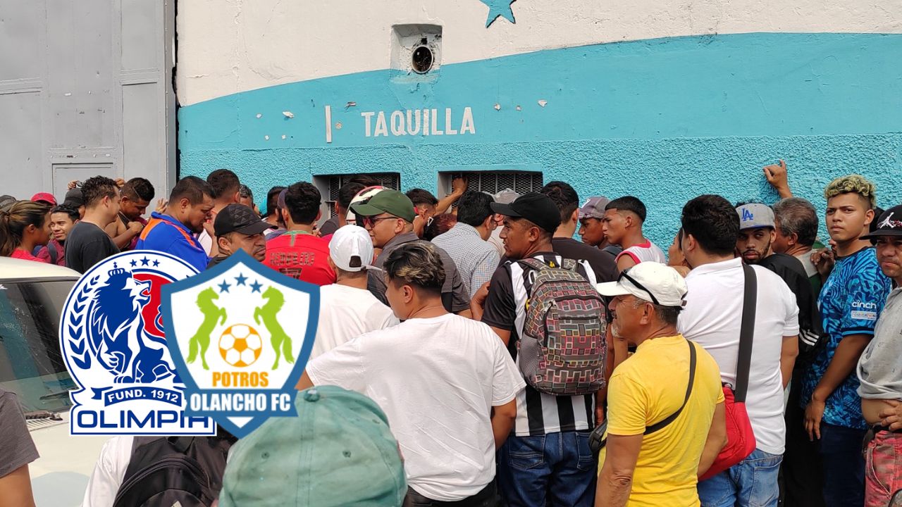 Abarrotada taquilla del 'Chelato Uclés' para comprar boletos para final Olimpia - Olancho FC