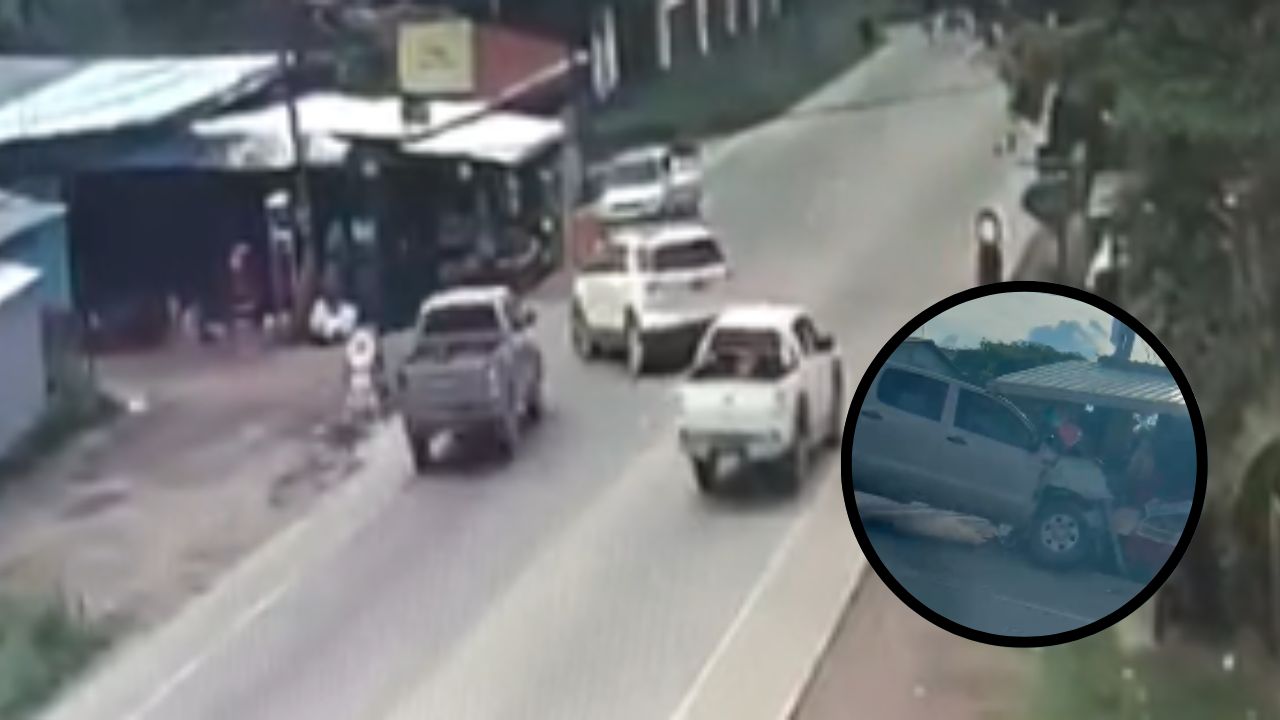VÍDEO: Triple choque en la salida al sur de Honduras; conductor iba en contravía
