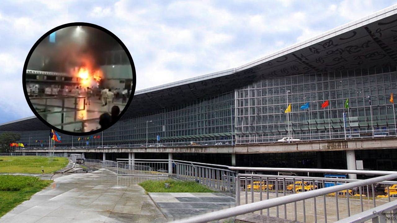 Imagen de VÍDEO: Aeropuerto de la India se incendia con pasajeros esperando vuelos