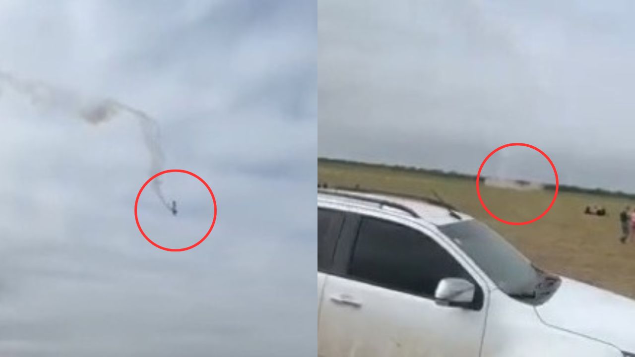 Imagen de VÍDEO: Avioneta se accidenta durante exhibición aérea; se registran dos decesos