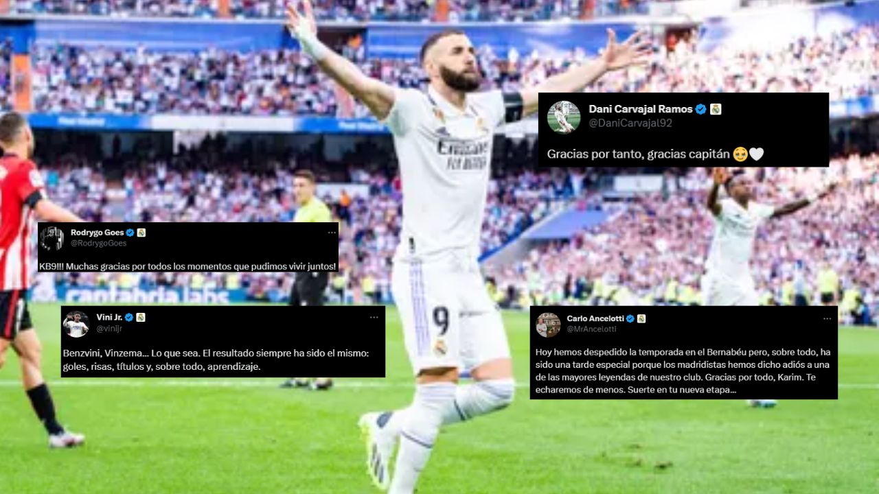 Imagen de 'Gracias por tanto': plantilla de Real Madrid despide a Benzemá como leyenda