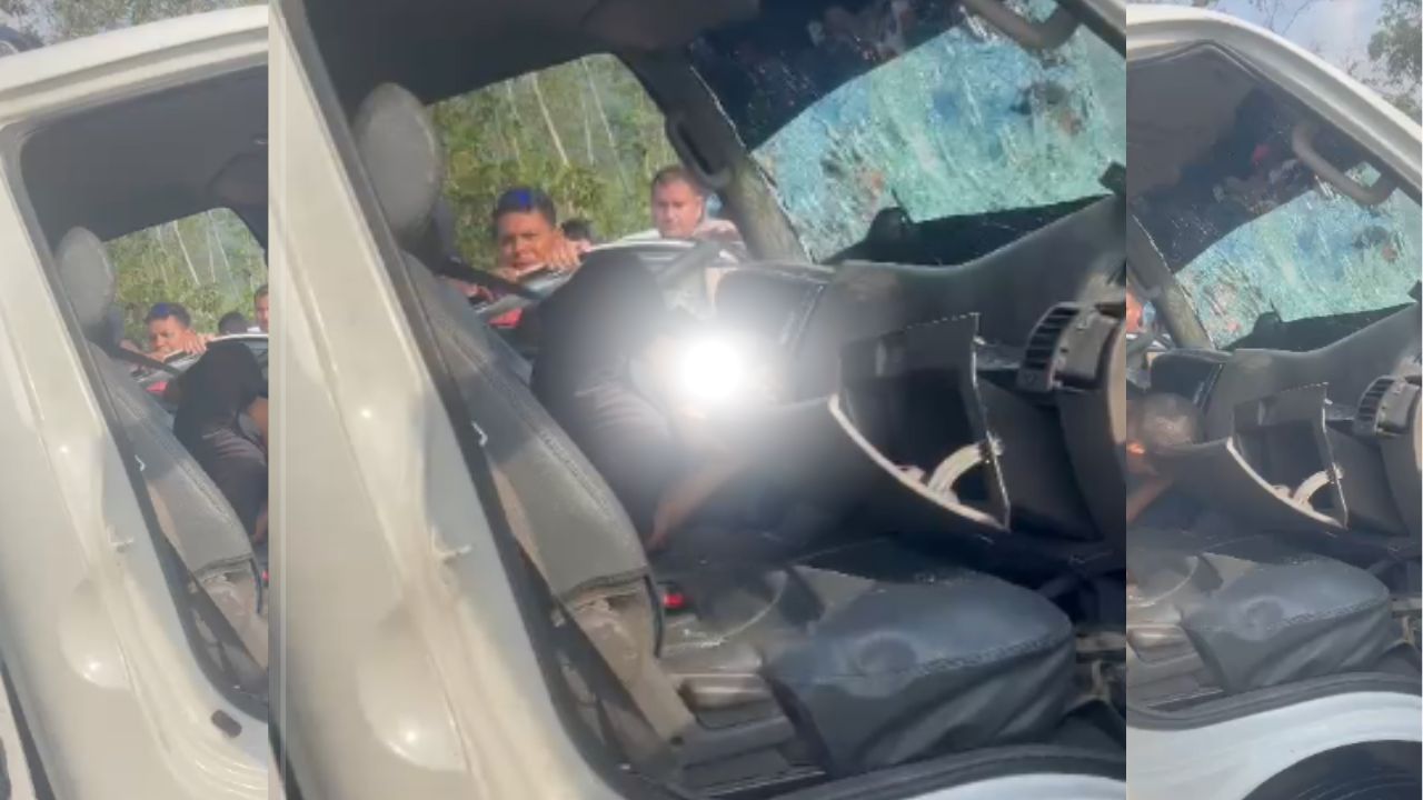 Imagen de Fuerte vídeo: hombre muere dentro de un camión tras accidente en San Francisco, Atlántida