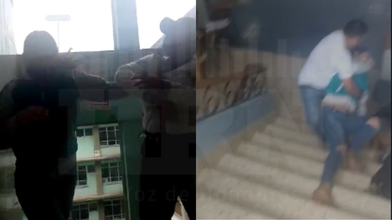 VÍDEO: Captan pelea entre guardia de seguridad y paciente en el Hospital Escuela