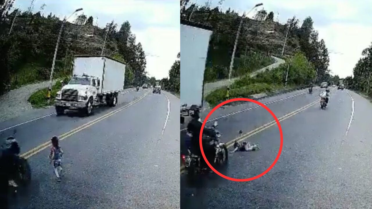 Imagen de Impactante vídeo de niña arrollada por dos motos: una le pasó encima de las piernas