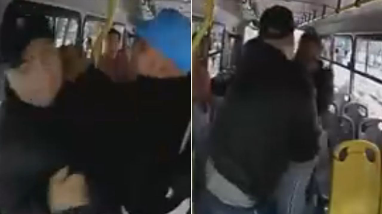 Imagen de VIDEO: ¿Peleando ruta? Choferes se van a los golpes dentro de un autobús