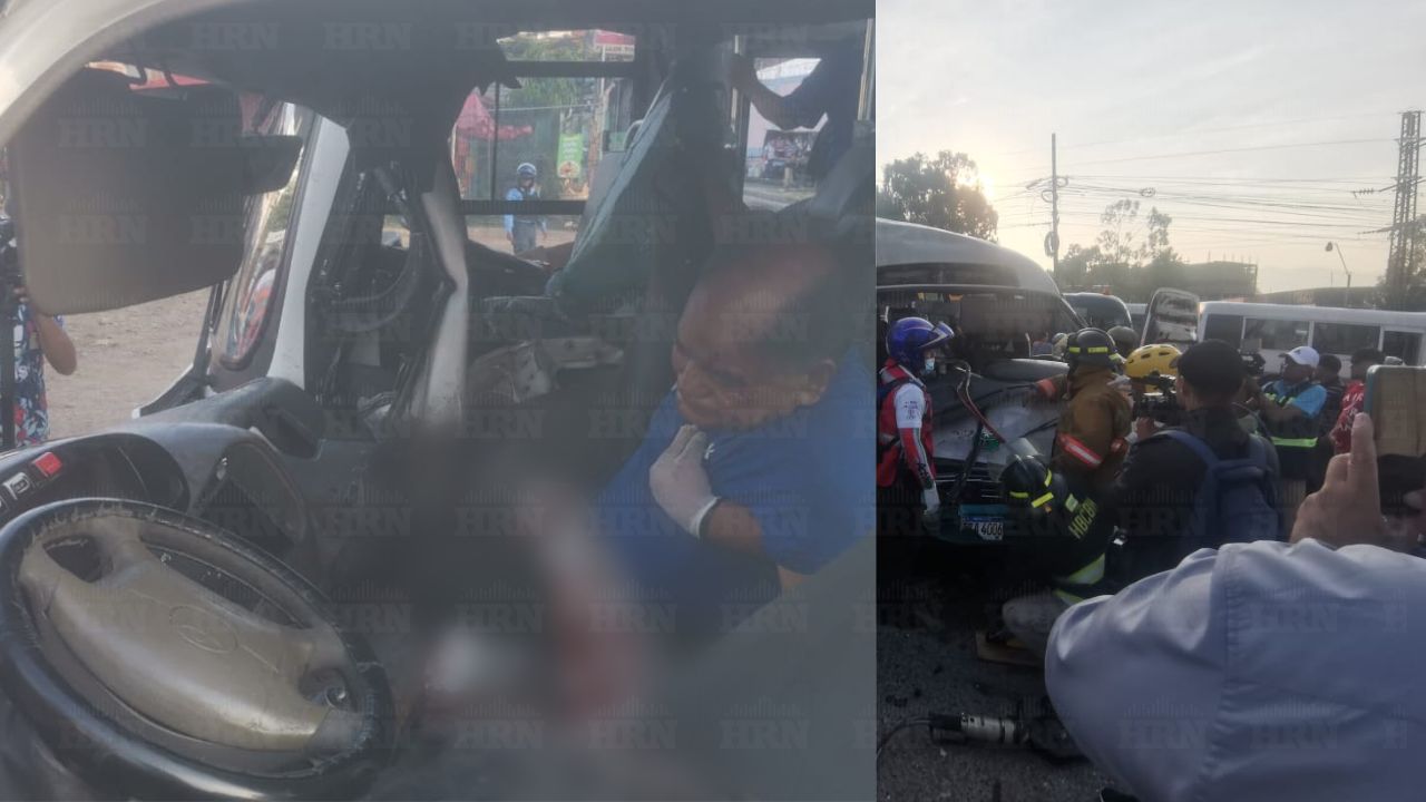 Un hondureño quedó atrapado entre amasijos de hierro tras pleito entre rapidito y bus escolar