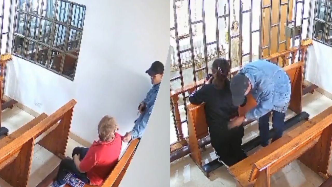 'No tiene perdón de Dios', graban a ladrón robando en una iglesia