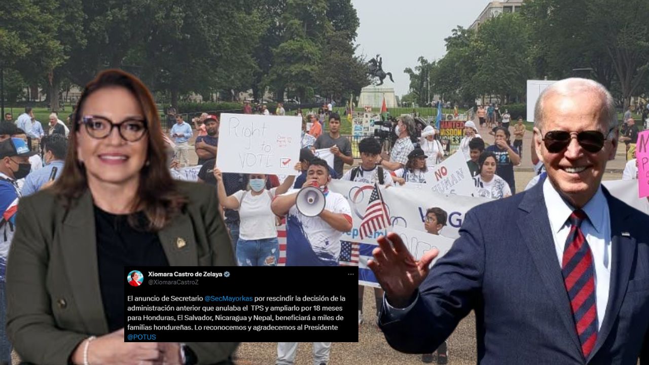 'Lo reconocemos y agradecemos': Xiomara Castro a Biden por extensión de TPS