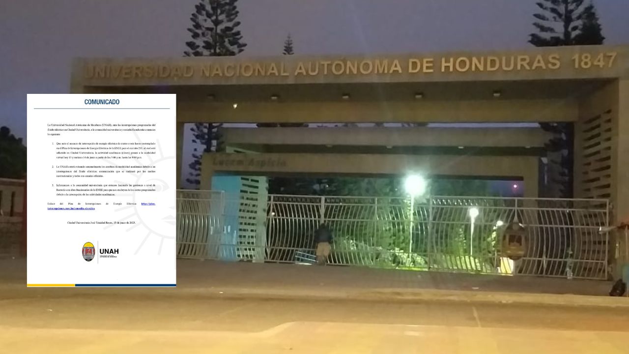 UNAH suspende clases en Ciudad Universitaria por constantes 'apagones'