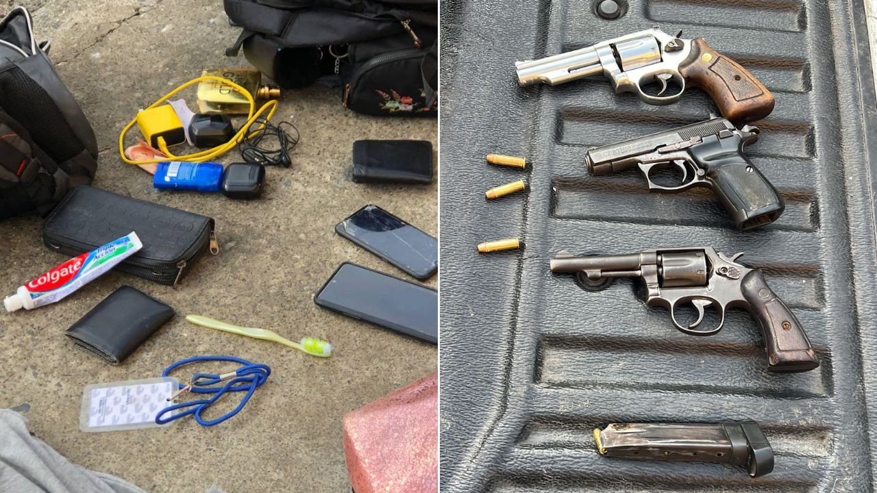 Lo decomisado por los agentes policiales. Foto: Diseño HRN