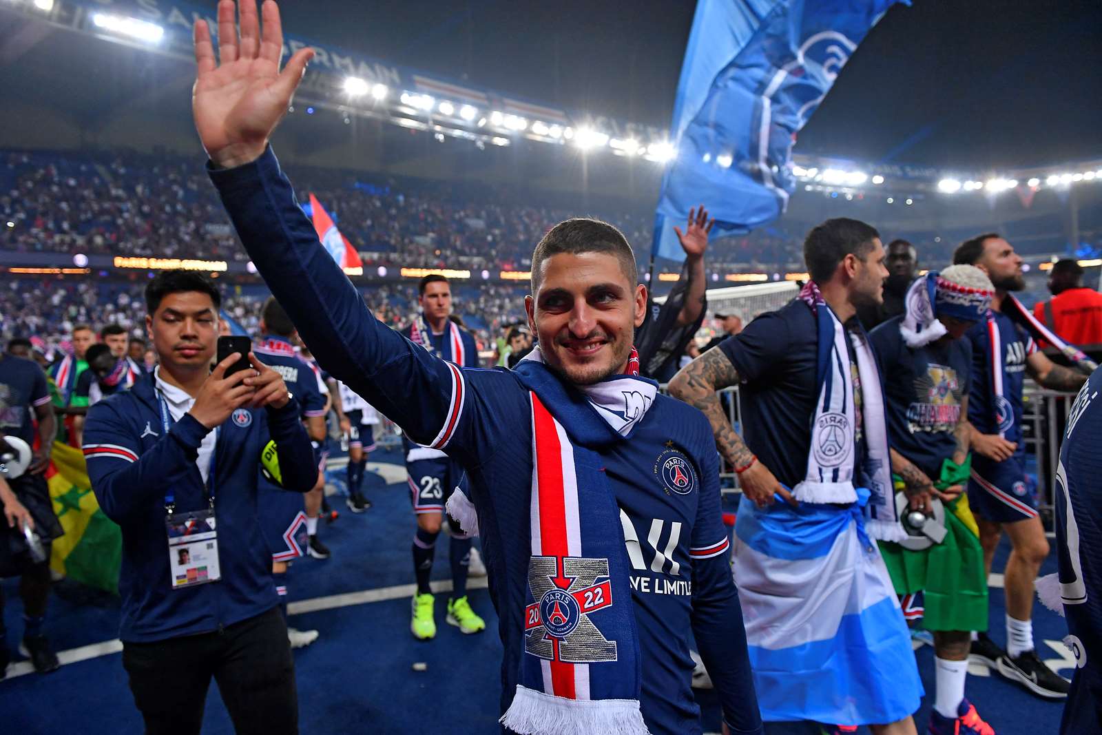 Marco Verratti es el jugador con más títulos de la Liga 1. Foto: PSG