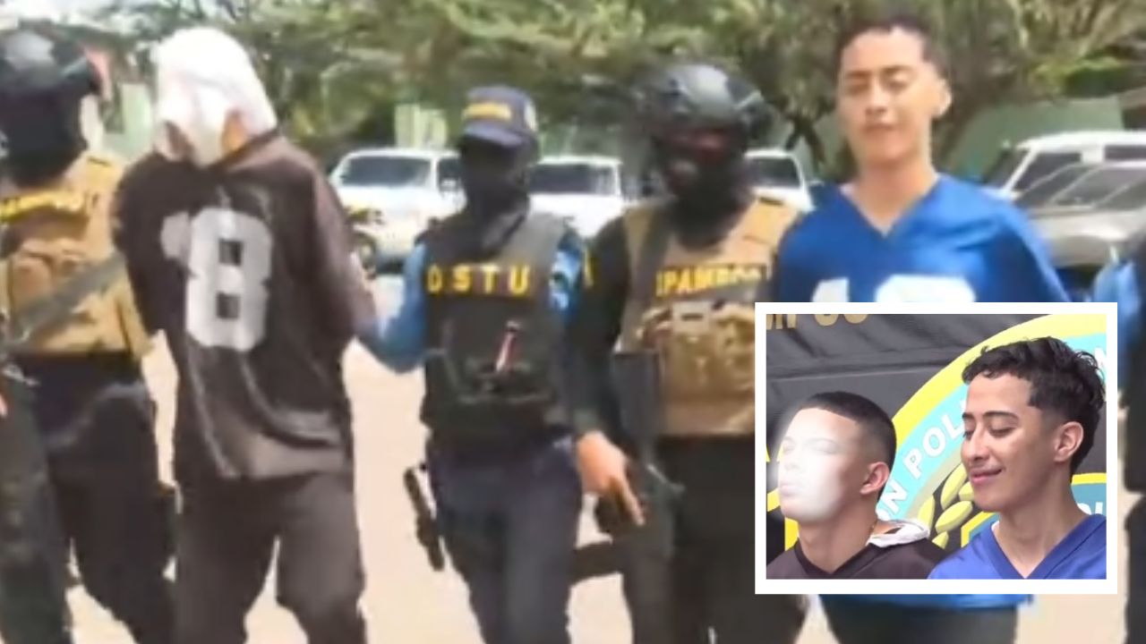 ¿Se ríe? supuesto pandillero de la 18 hace gesto durante su detención
