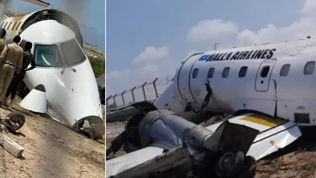VIDEO: Un avión con 34 personas a bordo se accidenta en Somalia