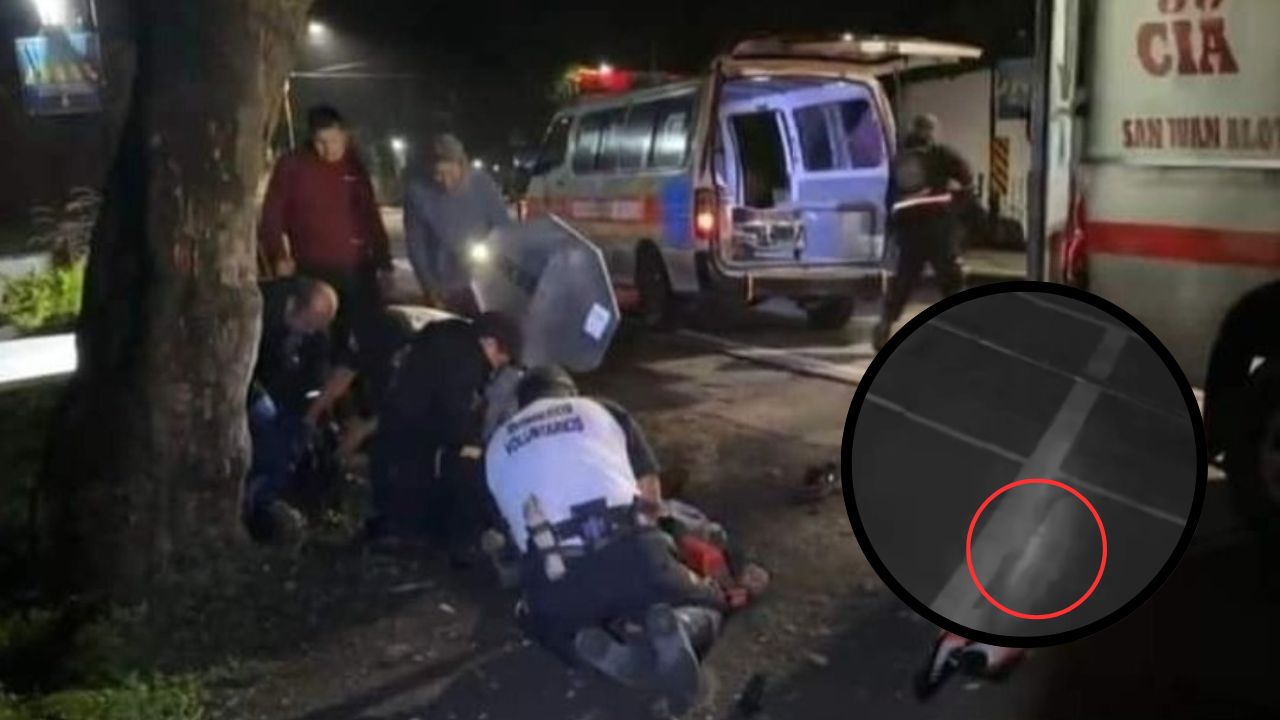 VÍDEO: ¿Un fantasma? Motociclista se accidenta luego de pasar cerca de 'silueta humana'