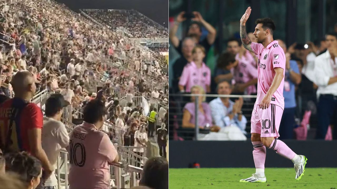 Cuestionan a los aficionados del Miami que abandonaron el estadio tras sustitución de Messi