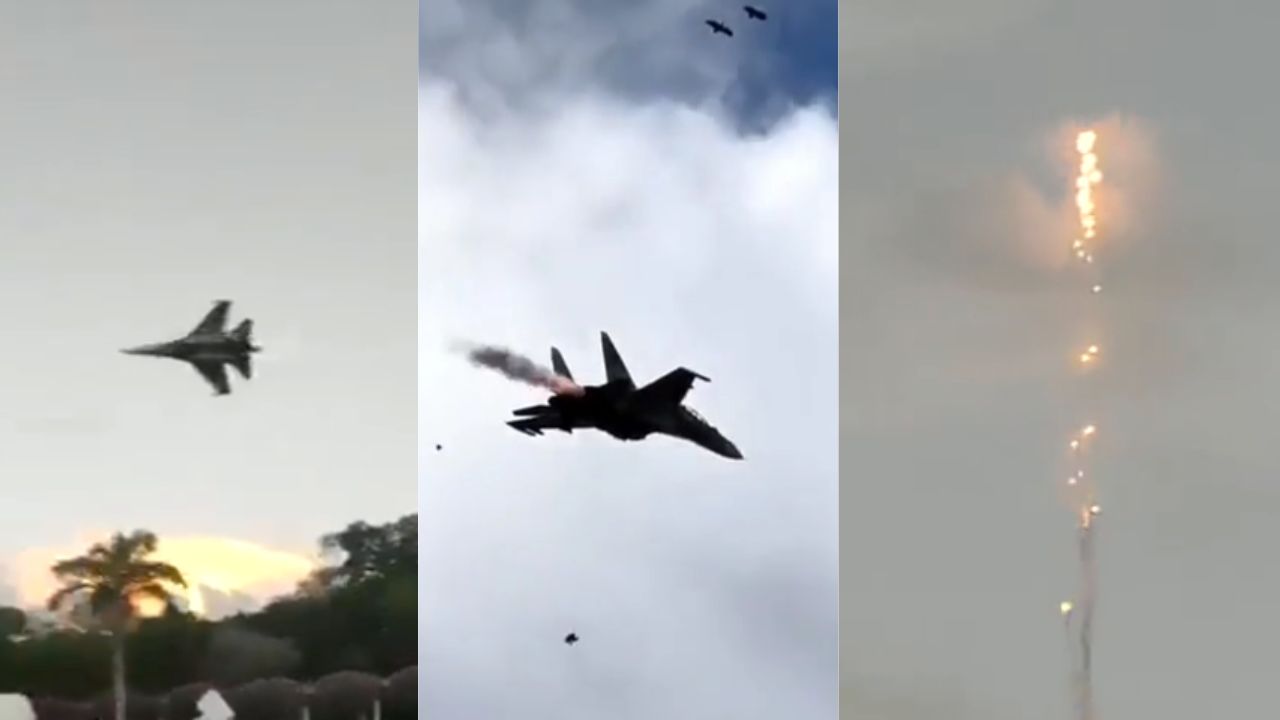 VÍDEO: Avión militar se estrella tras chocar contra un pájaro